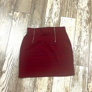 Hollister Maroon Red Mini Skirt